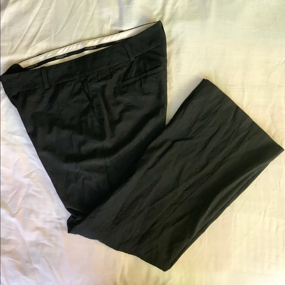 Ann Taylor Black Dress Flare Pants 12
